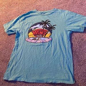 This Is a vans t shirt and it is a boys large made out if cotton